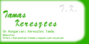 tamas keresztes business card